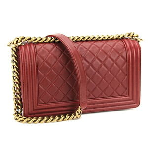Chanel  Wine Red Shoulder Boy Bag